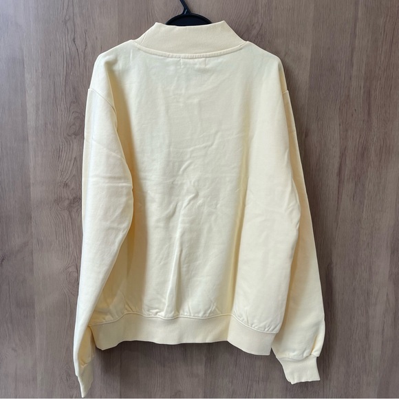 PARKER Yellow Crewneck Sweatshirt with Pink Logo - Picture 6 of 7